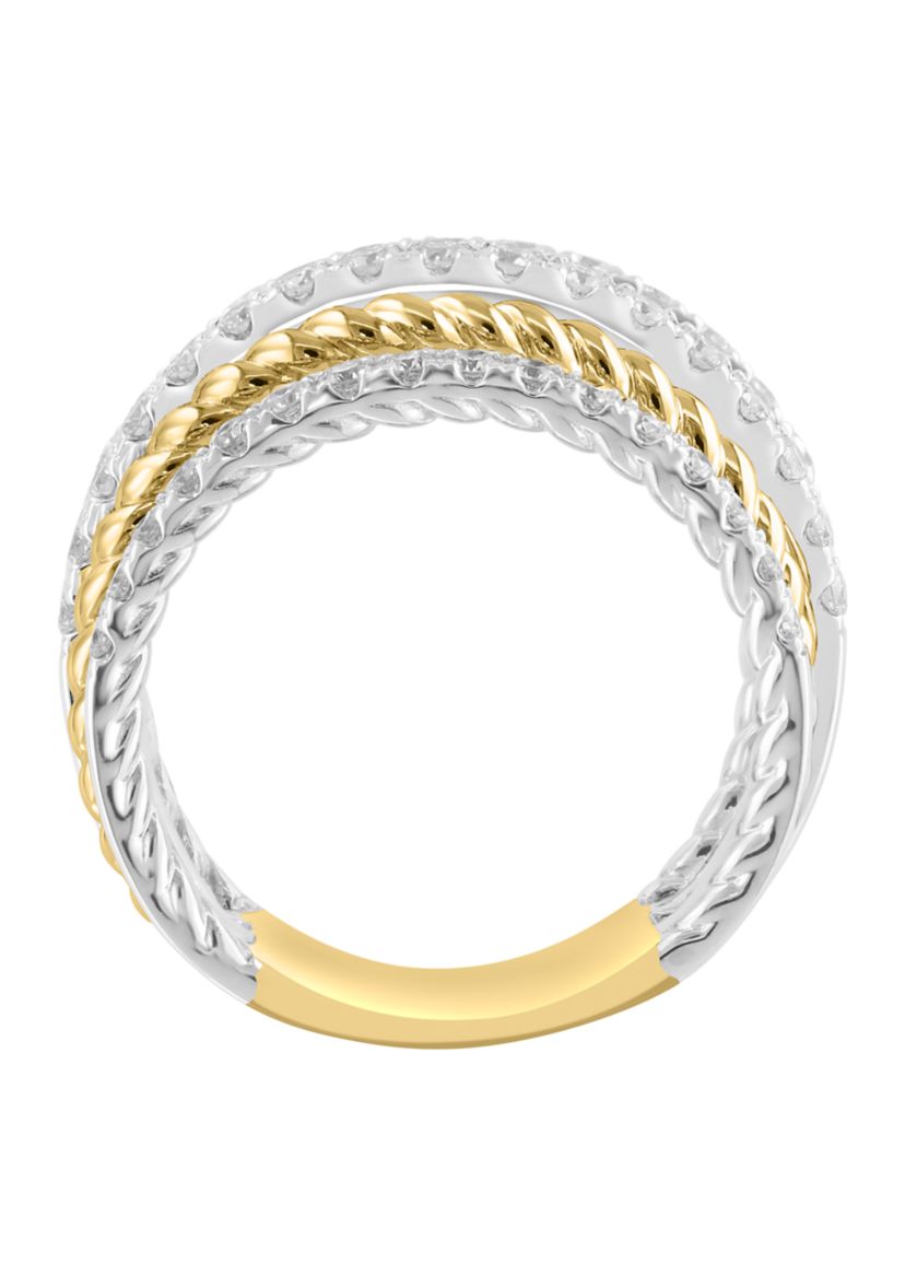 1.77 ct. t.w. Diamond Ring in 14K White and Yellow Gold
