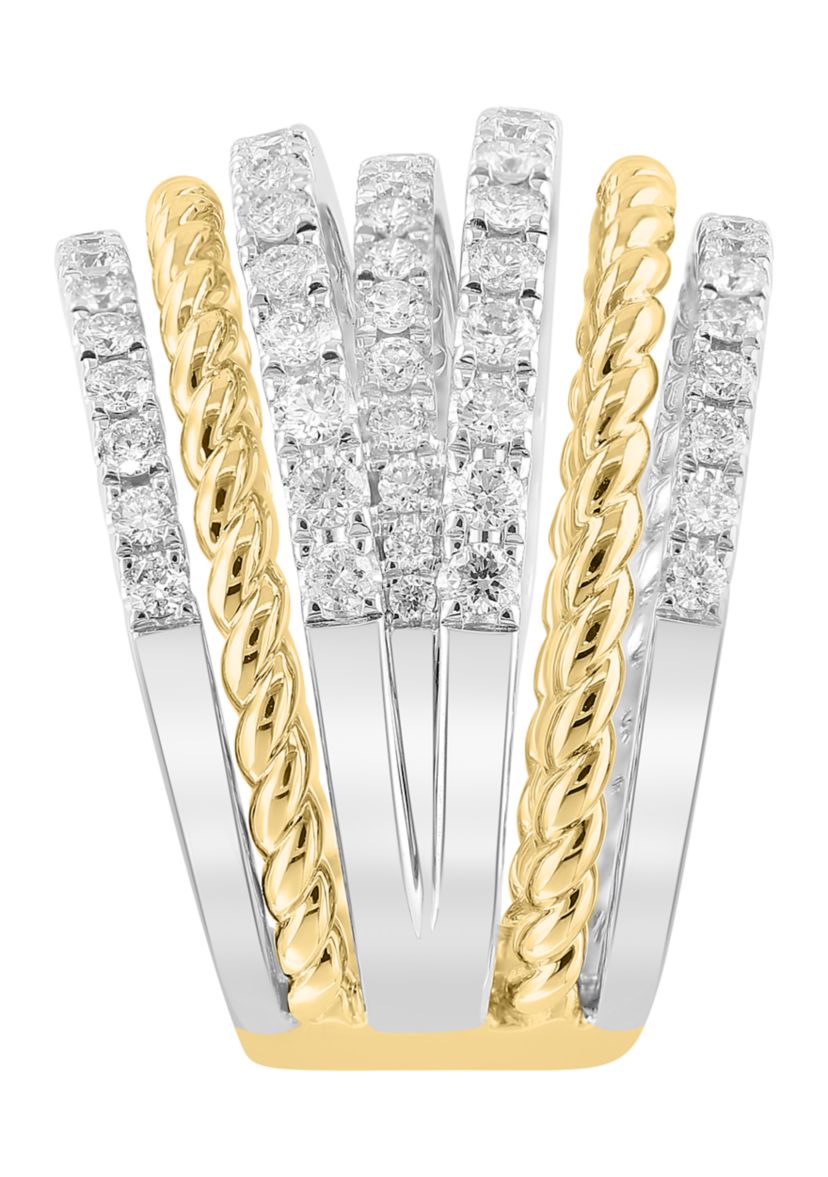 1.77 ct. t.w. Diamond Ring in 14K White and Yellow Gold