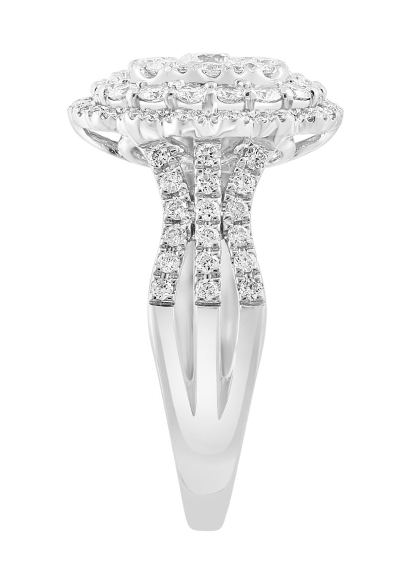 14K White Gold Diamond Ring