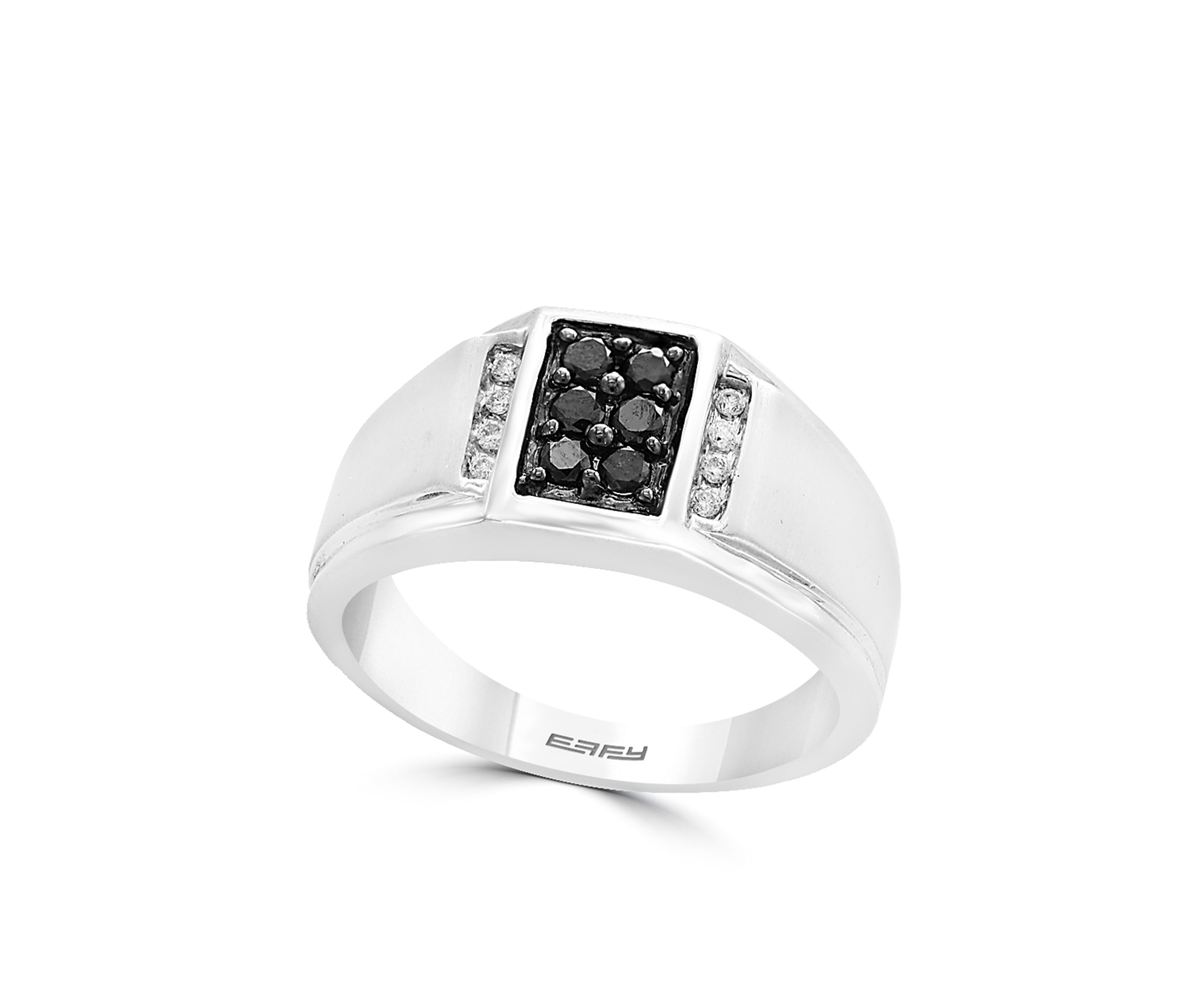 Sterling Silver Black Diamond Ring