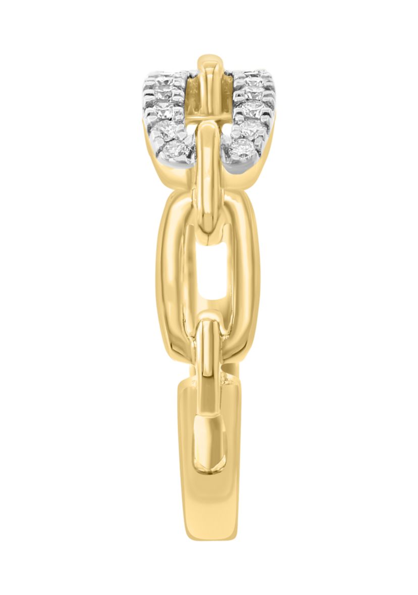 1/6 ct. t.w. Diamond Ring in Gold Over Silver