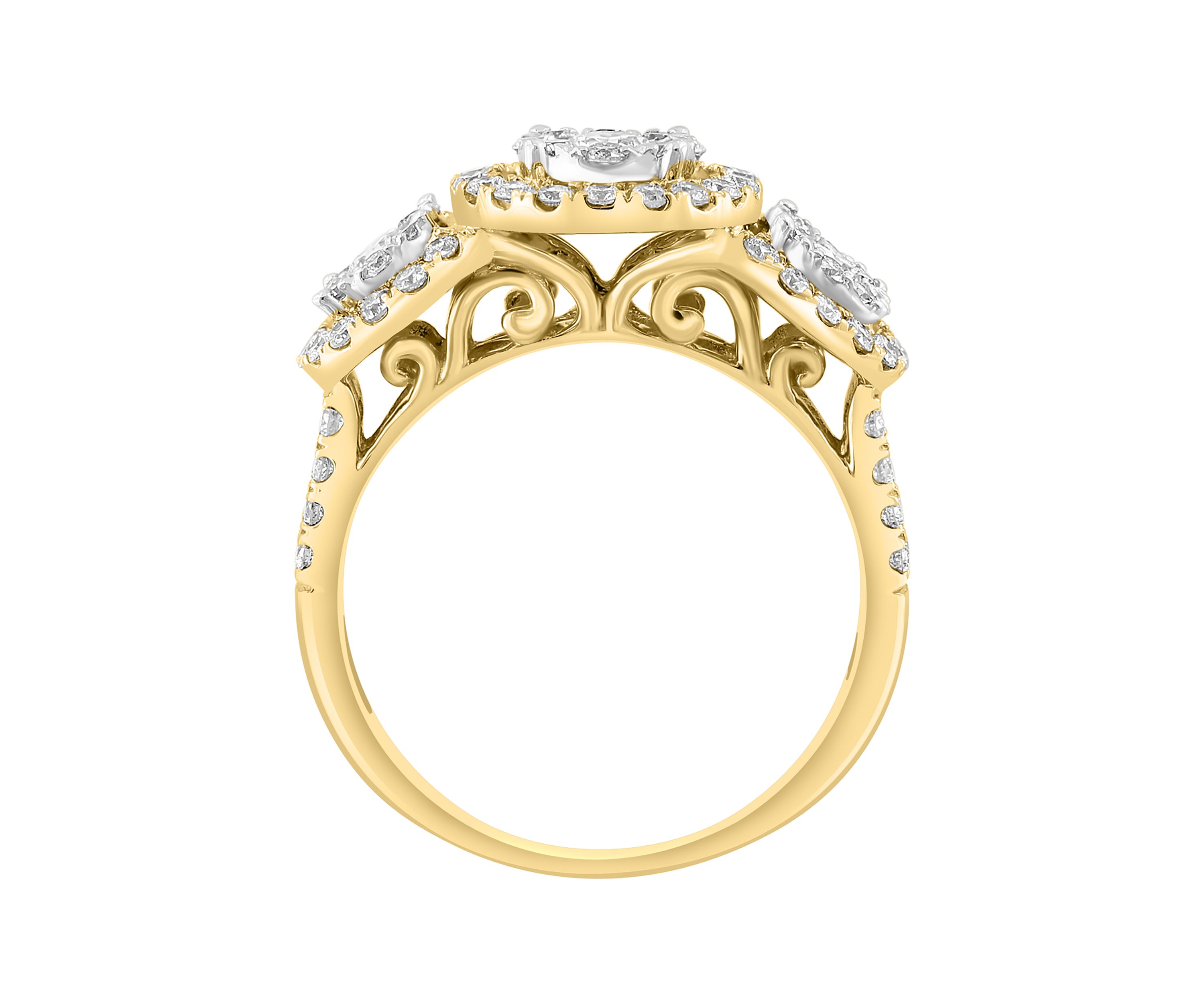1.2 ct. t.w. Diamond Ring in 14K Yellow Gold