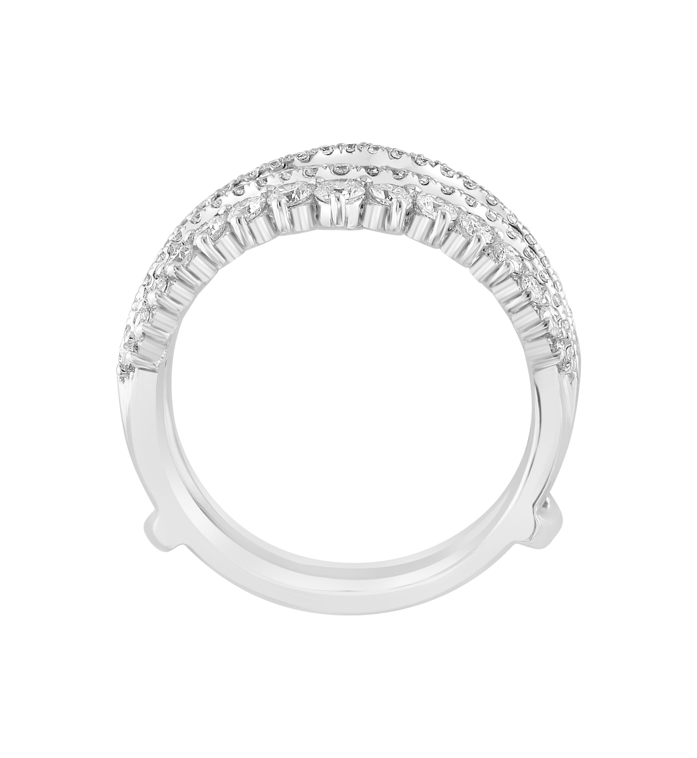 1 ct. t.w. Diamond Bridal Insert Ring in 14K White Gold