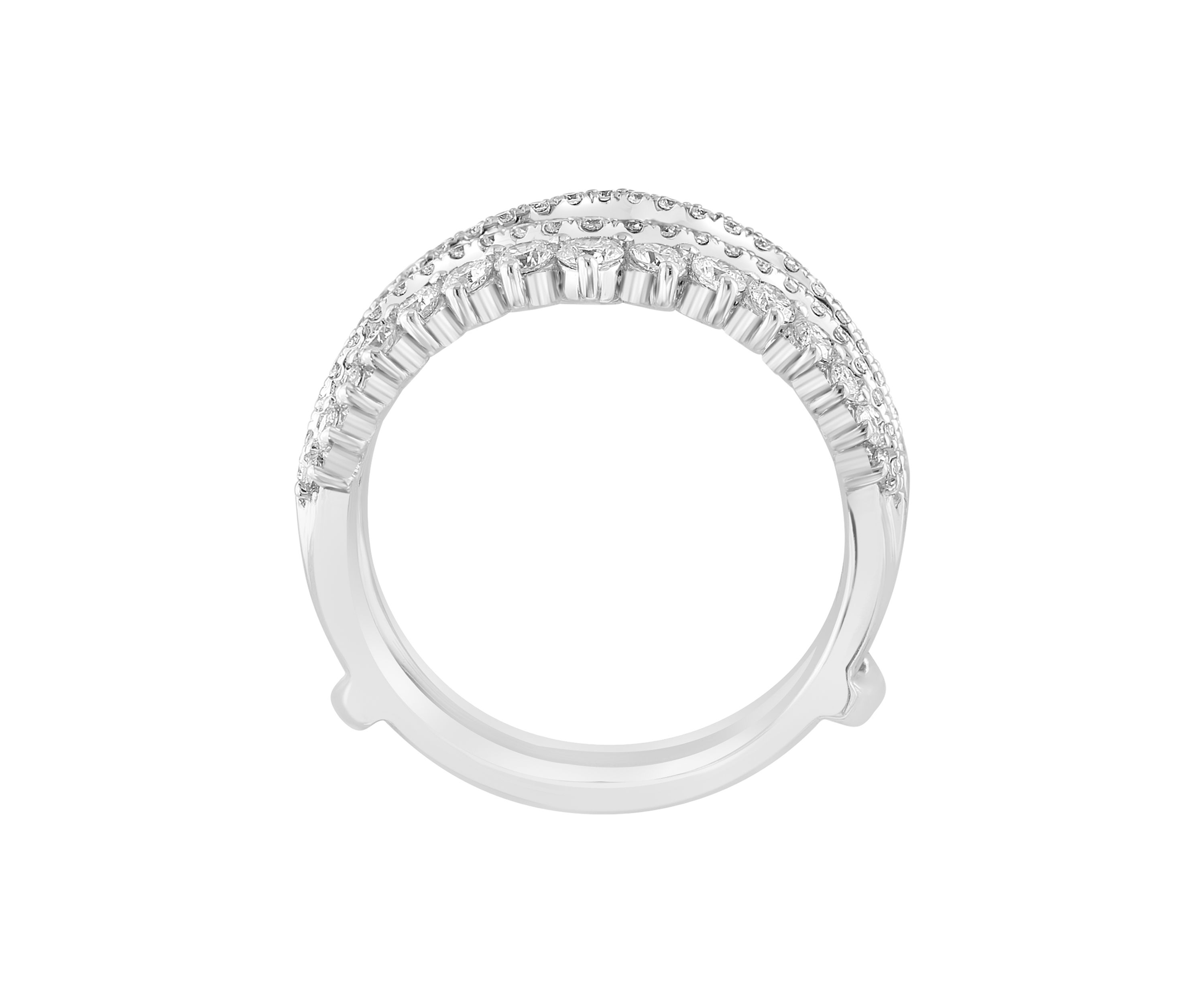 1 ct. t.w. Diamond Bridal Insert Ring in 14K White Gold