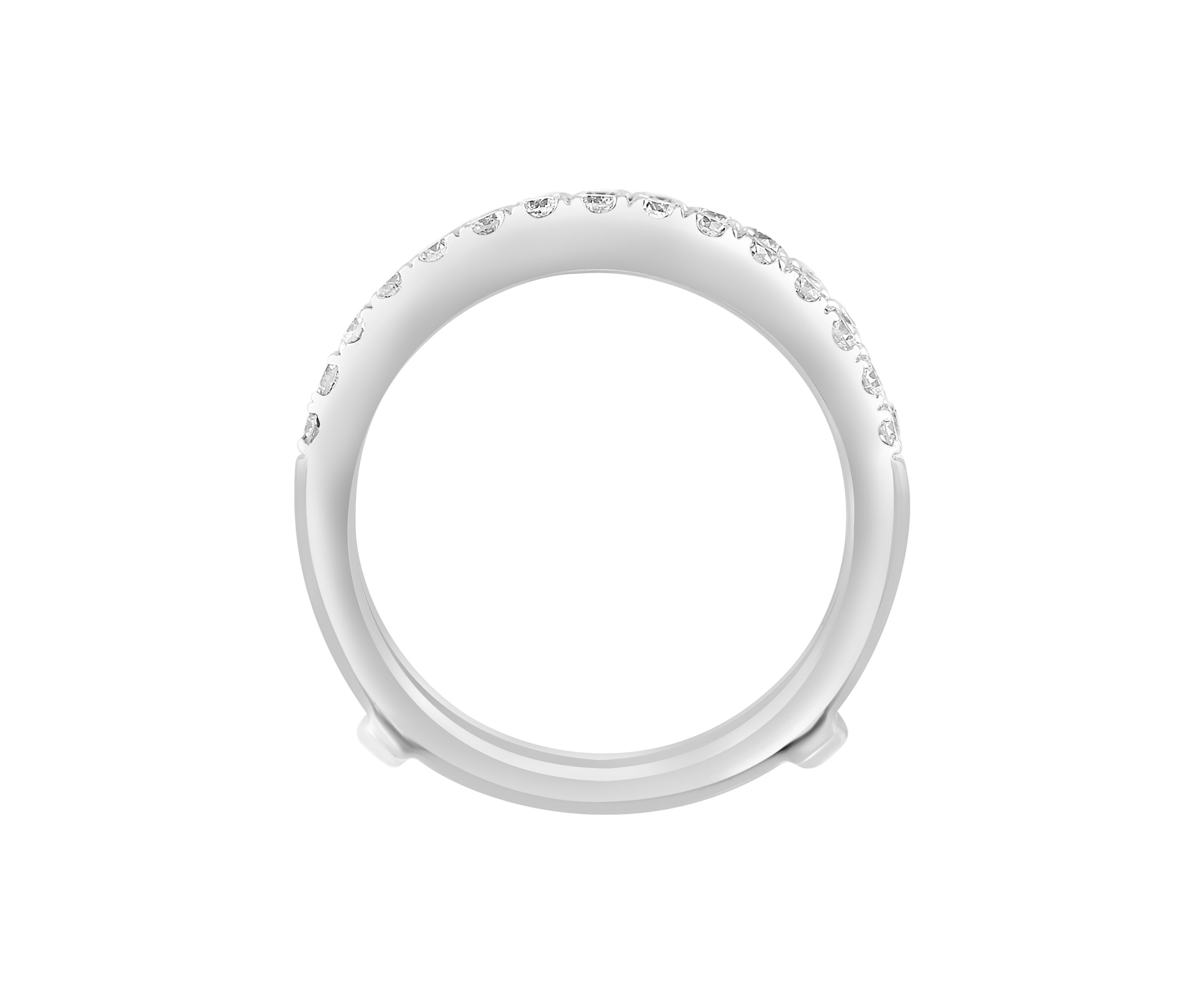 3/4 ct. t.w. Diamond Ring Guard in 14K White Gold