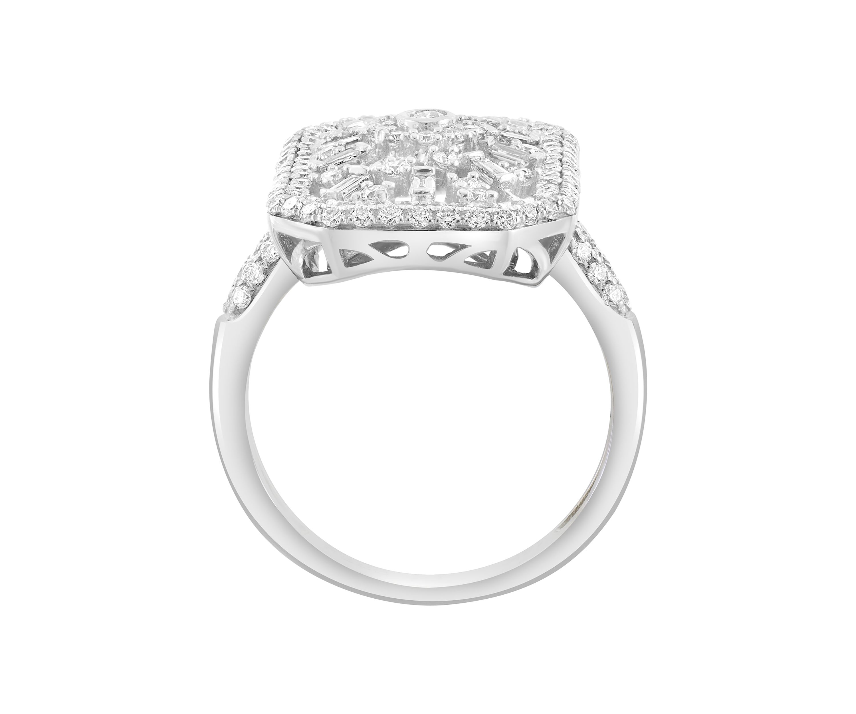 14K White Gold Diamond Ring