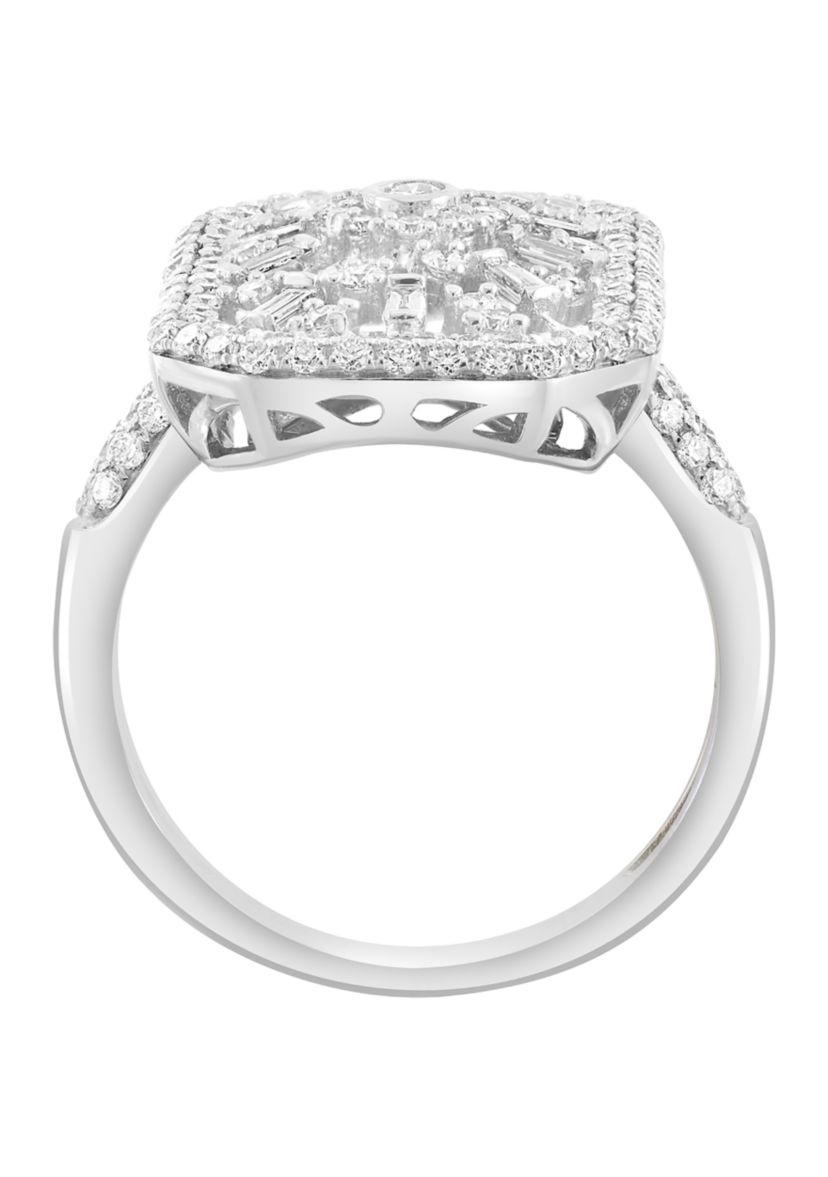 14K White Gold Diamond Ring