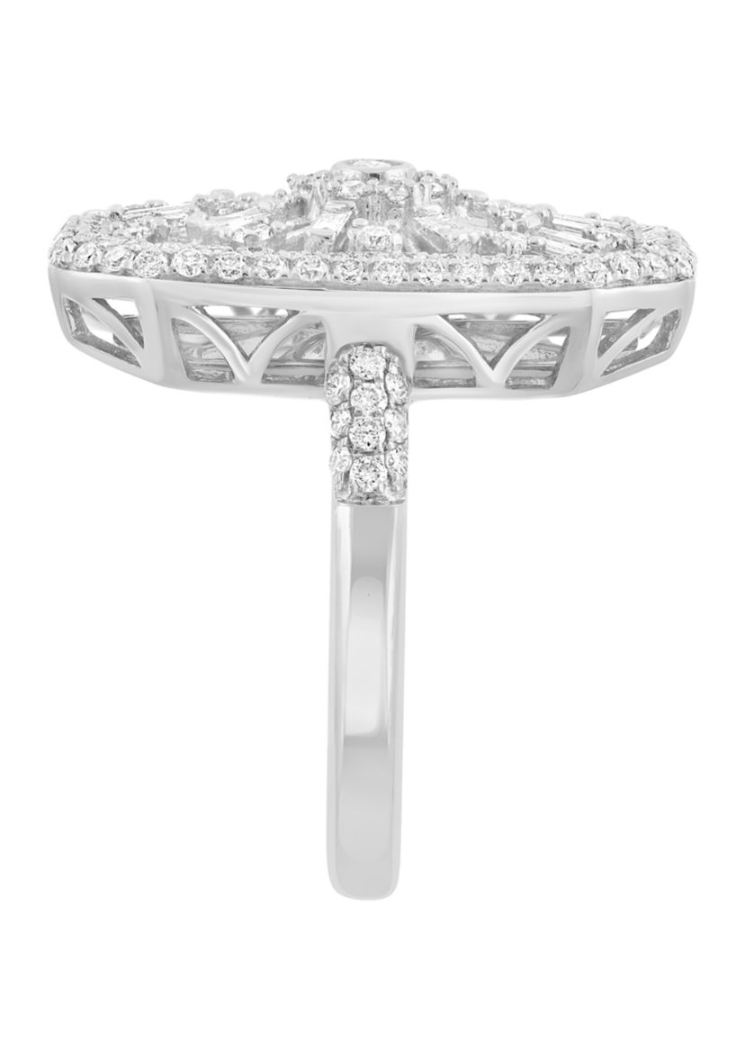 14K White Gold Diamond Ring