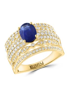Effy 1.42 ct. t.w. Diamond, 3/4 ct. t.w. Sapphire Ring in 14K Yellow Gold -  5400452WP0IT96DS4