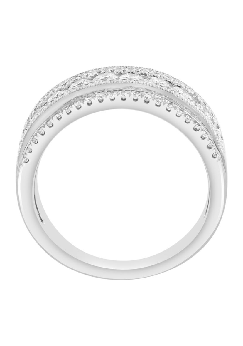 14K White Gold Diamond Ring 