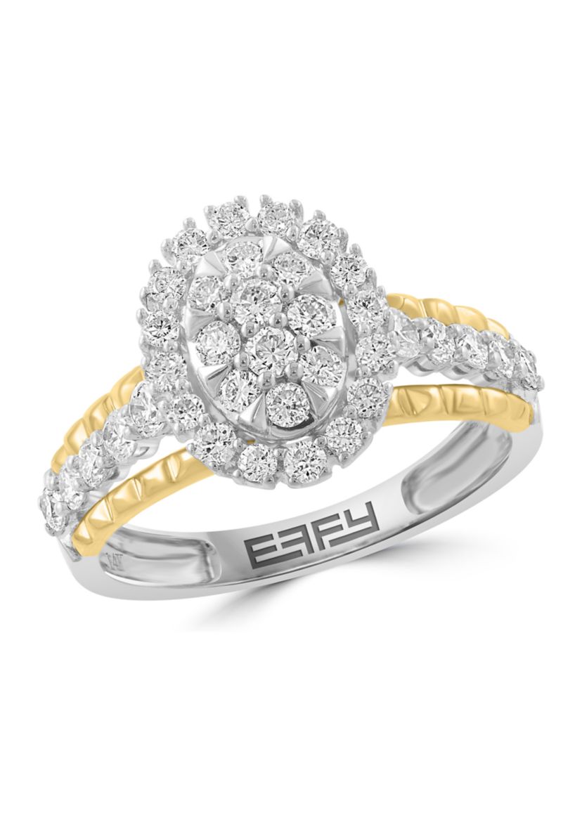 14K White Gold/Yellow Gold Diamond Ring 