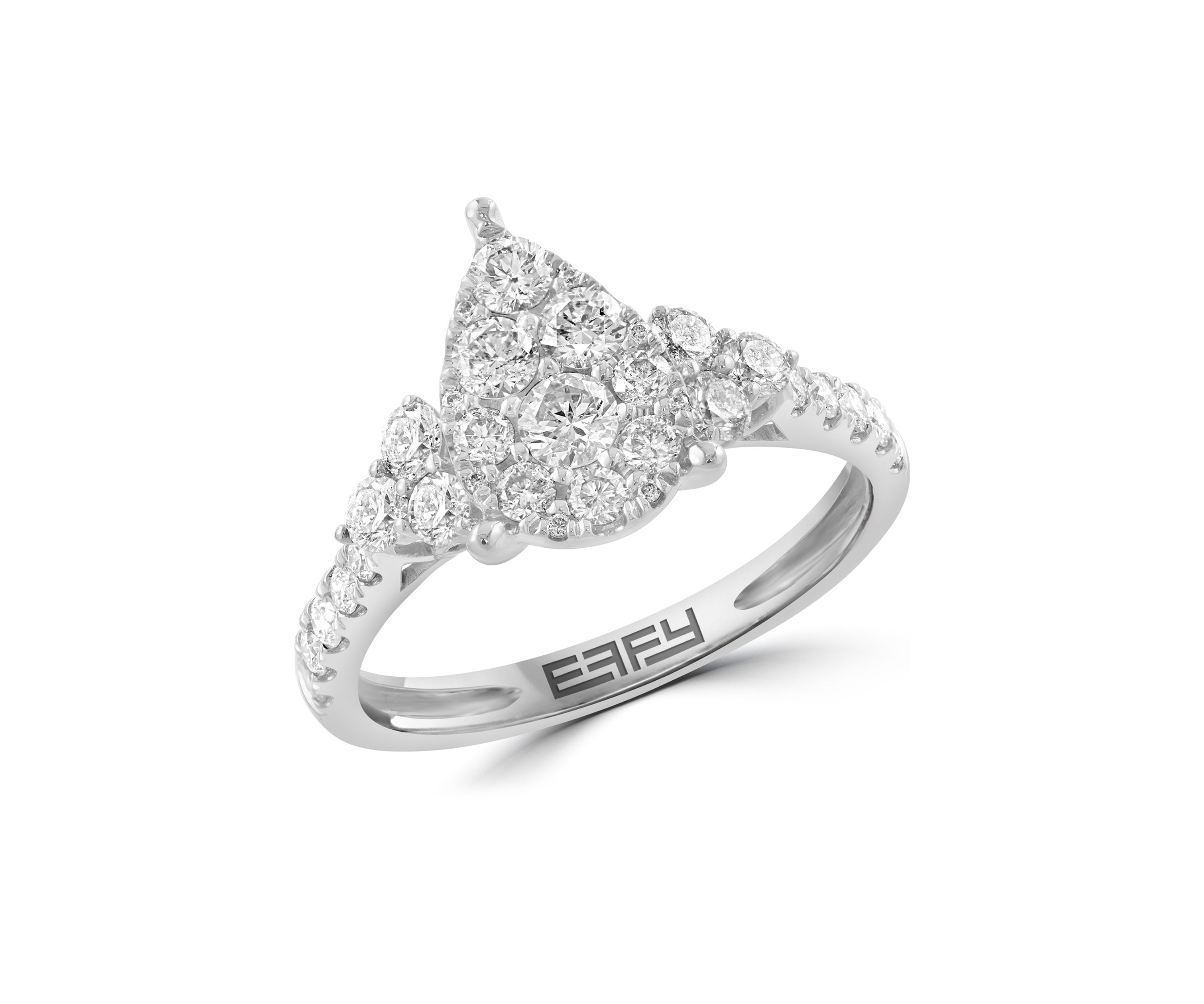 14K White  Gold Diamond Ring 
