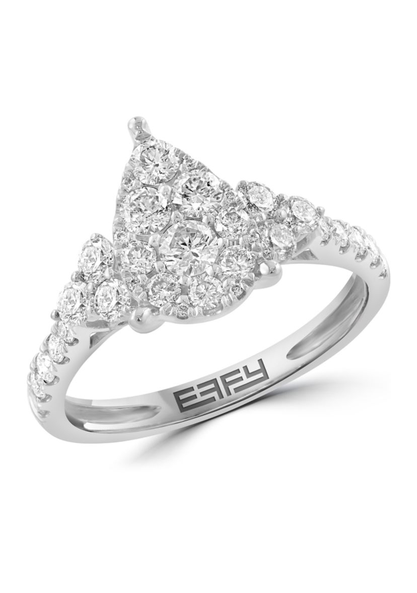 14K White  Gold Diamond Ring 