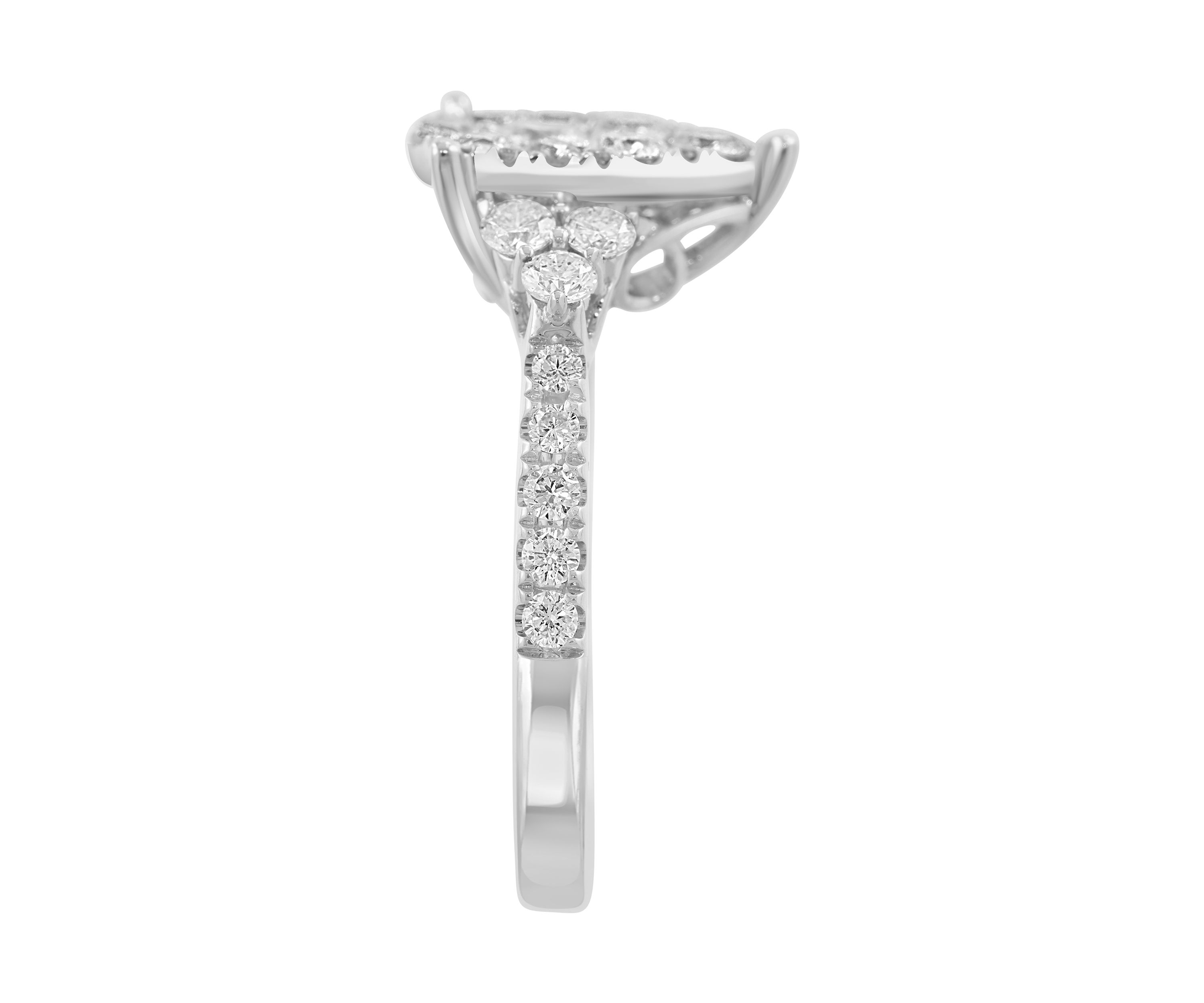 14K White  Gold Diamond Ring 