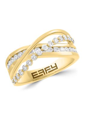 Effy 34 ct tw Diamond Ring in 14K Yellow Gold