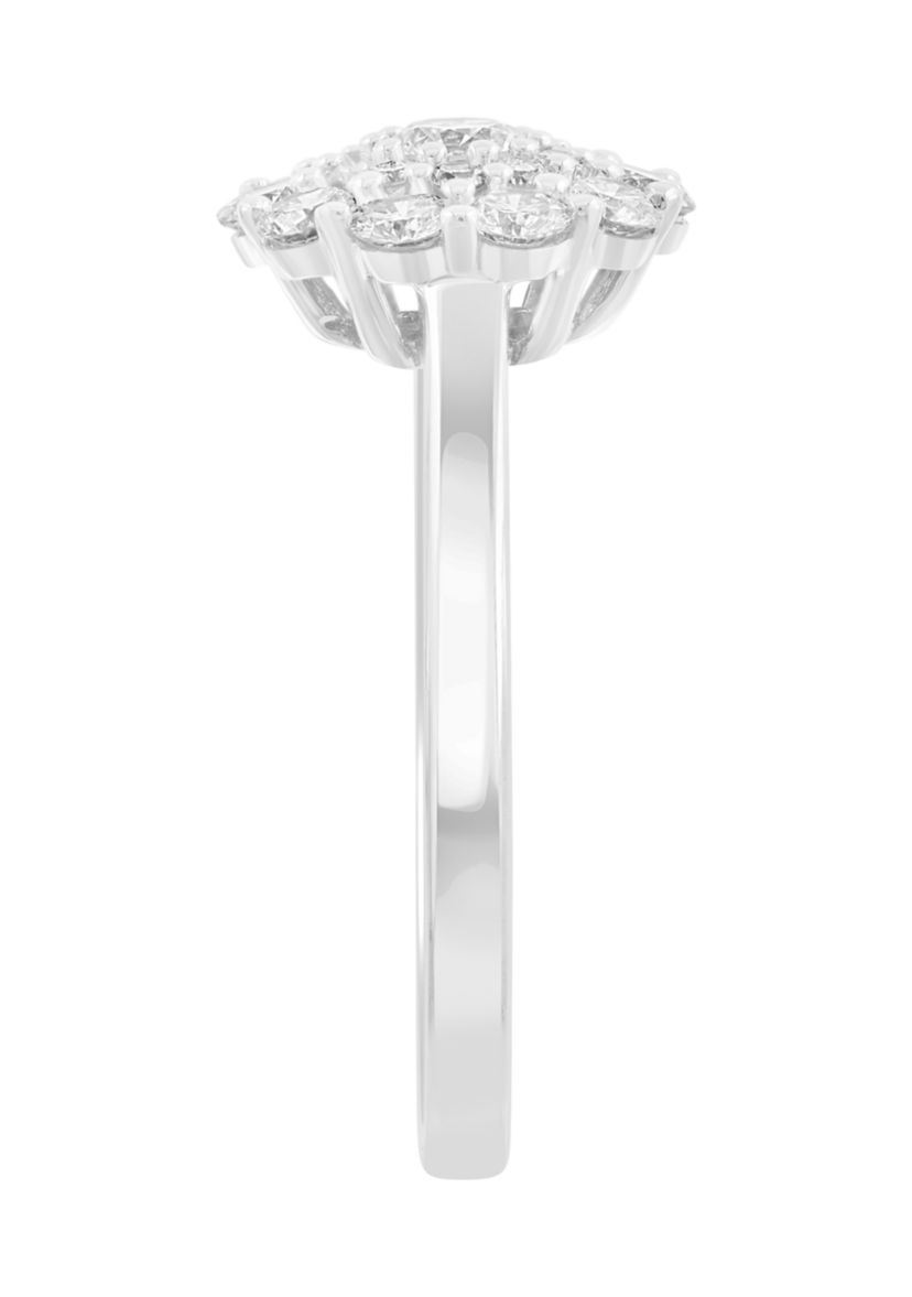 14K White Gold Diamond Ring 