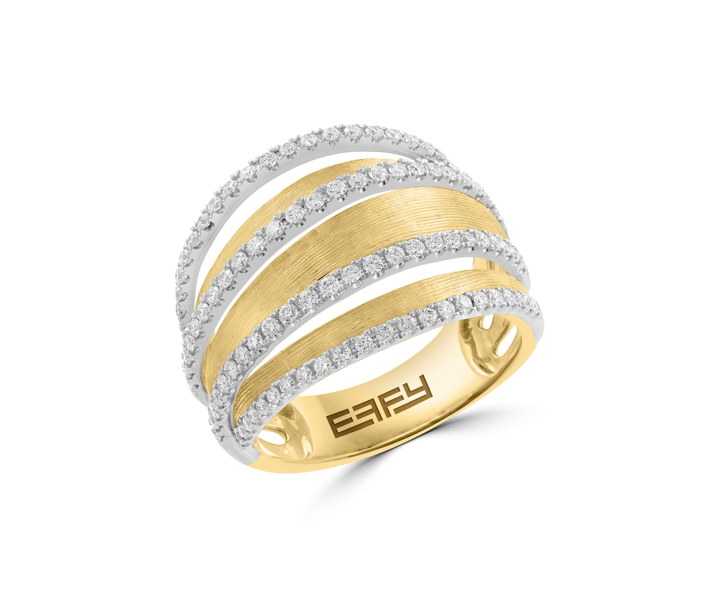 14K White and Yellow Gold Diamond Ring