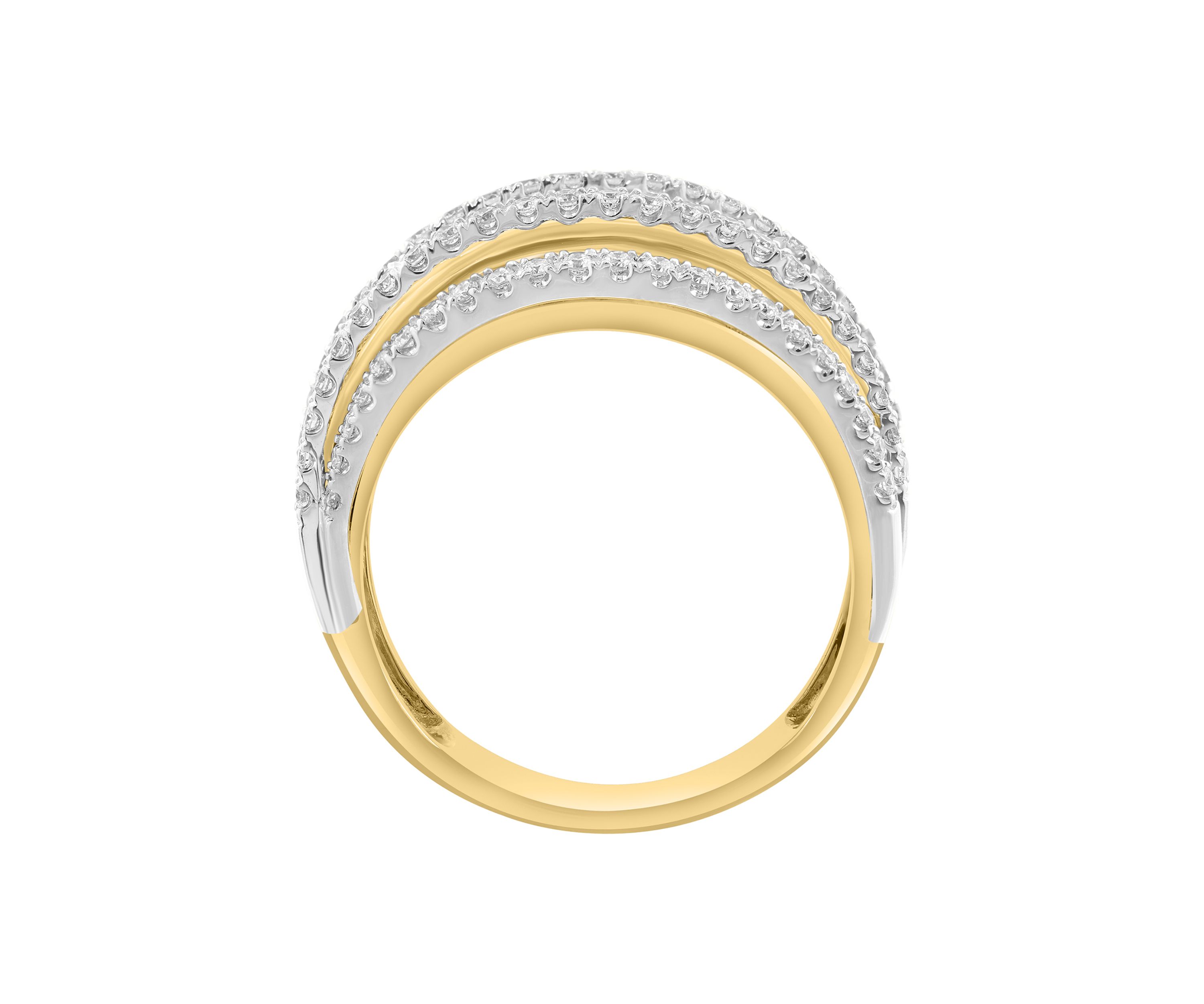 14K White and Yellow Gold Diamond Ring