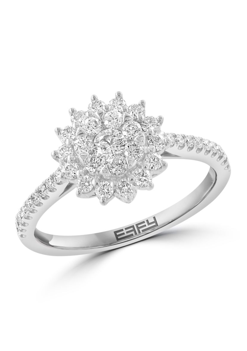 14K White Gold Diamond Ring