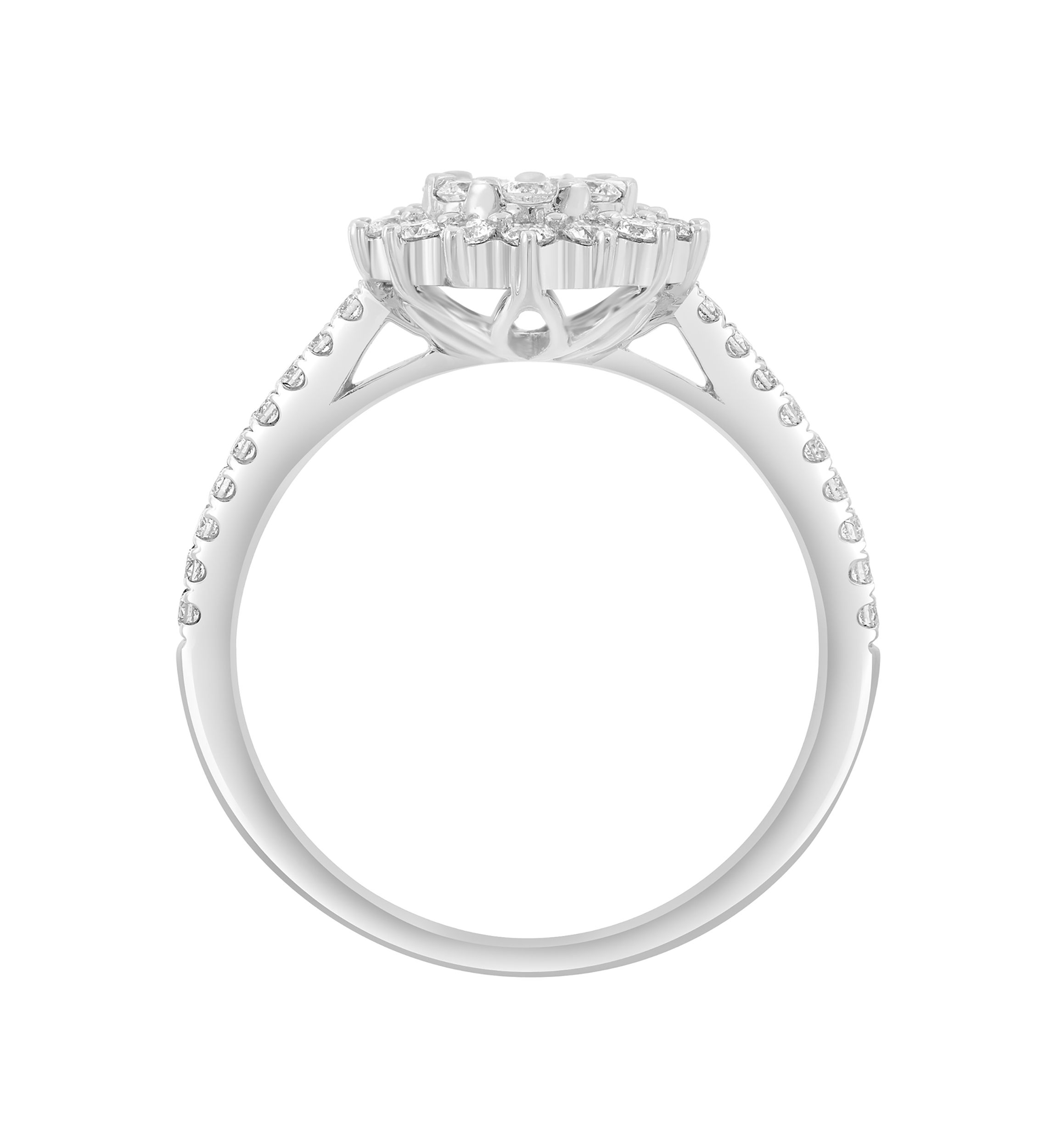 14K White Gold Diamond Ring