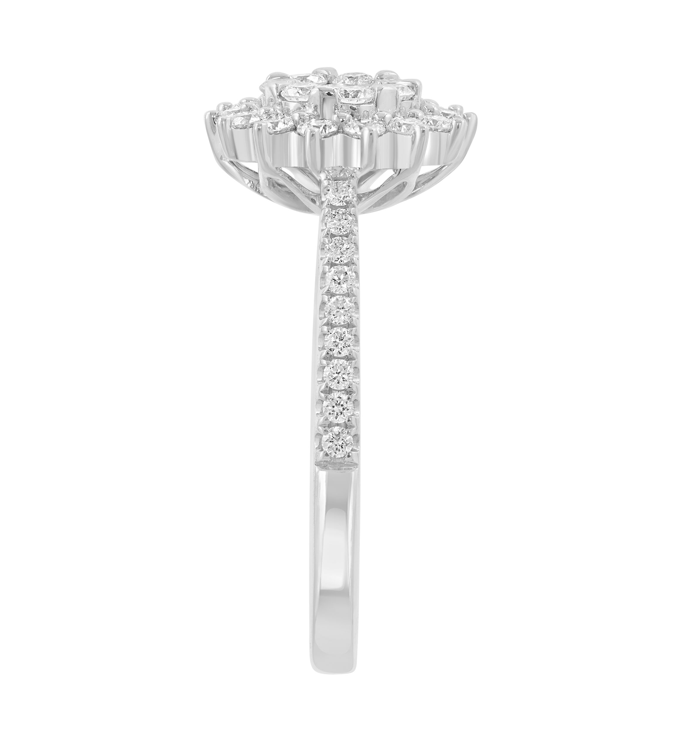 14K White Gold Diamond Ring