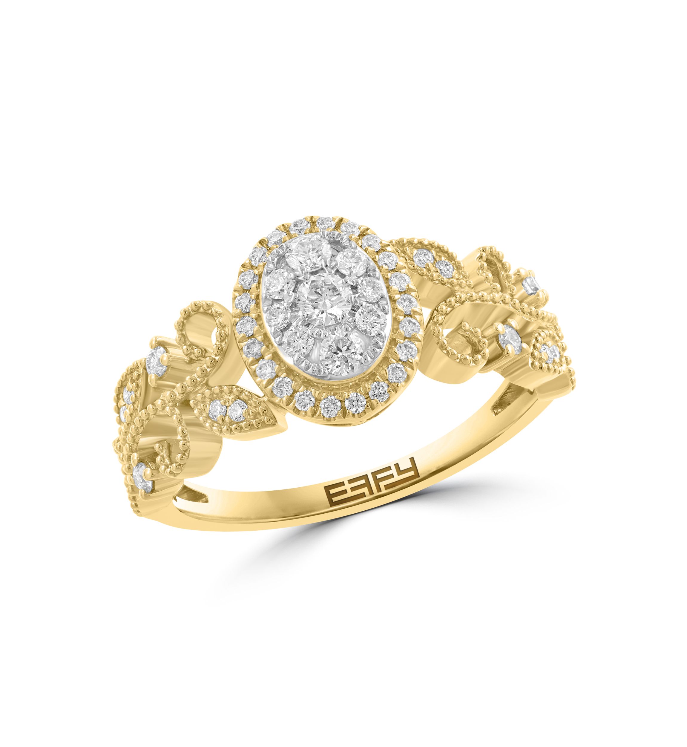 14K Yellow Gold Diamond Ring