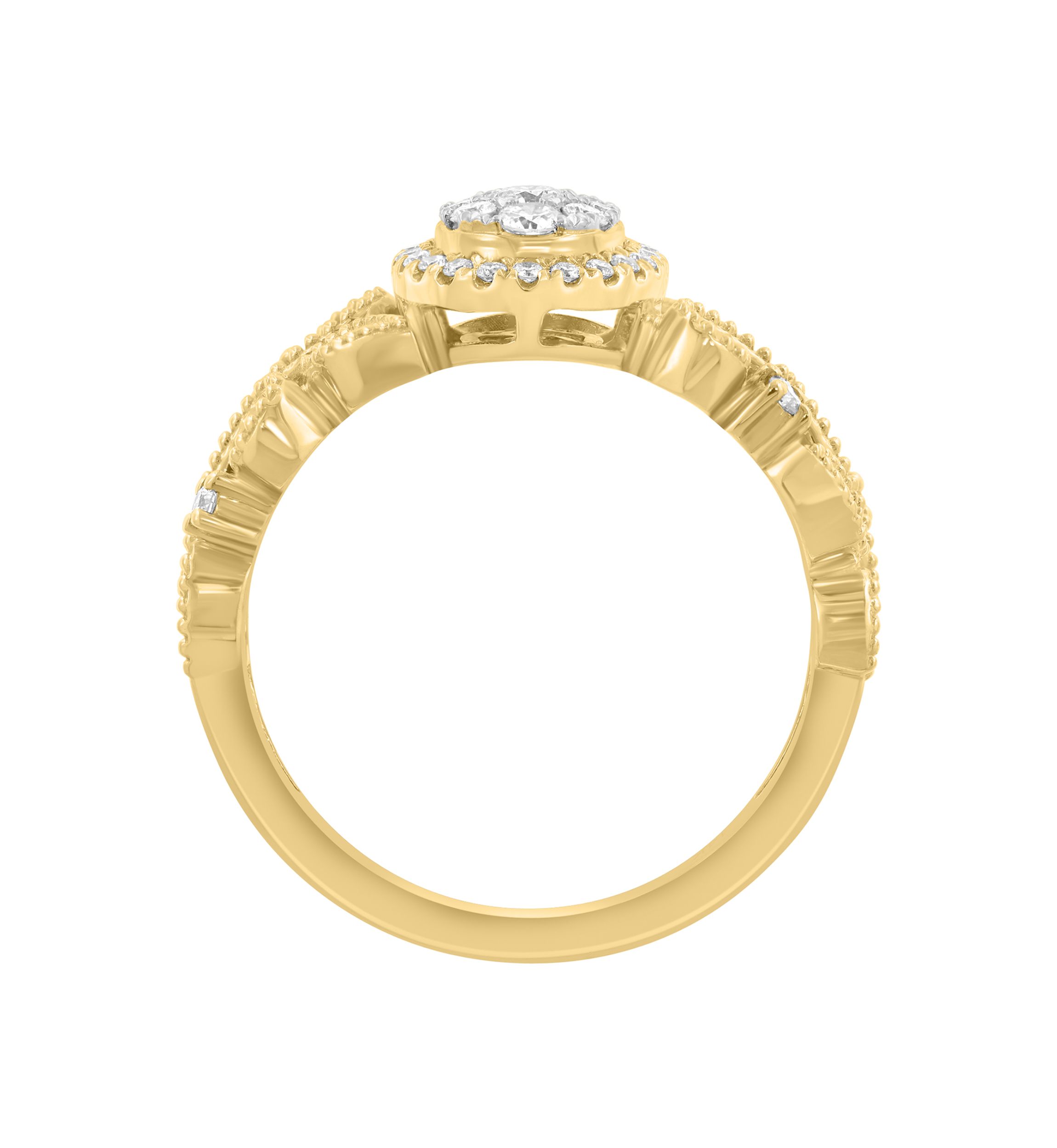 14K Yellow Gold Diamond Ring