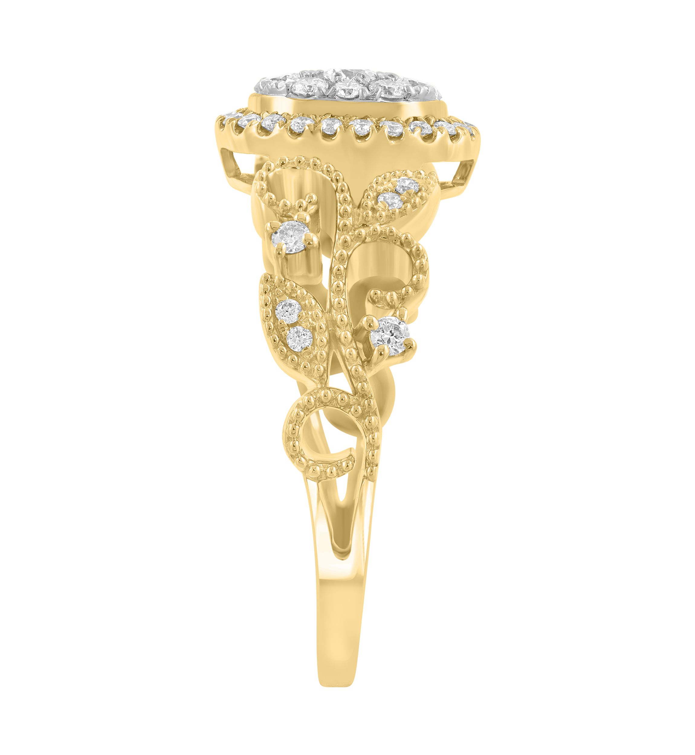 14K Yellow Gold Diamond Ring