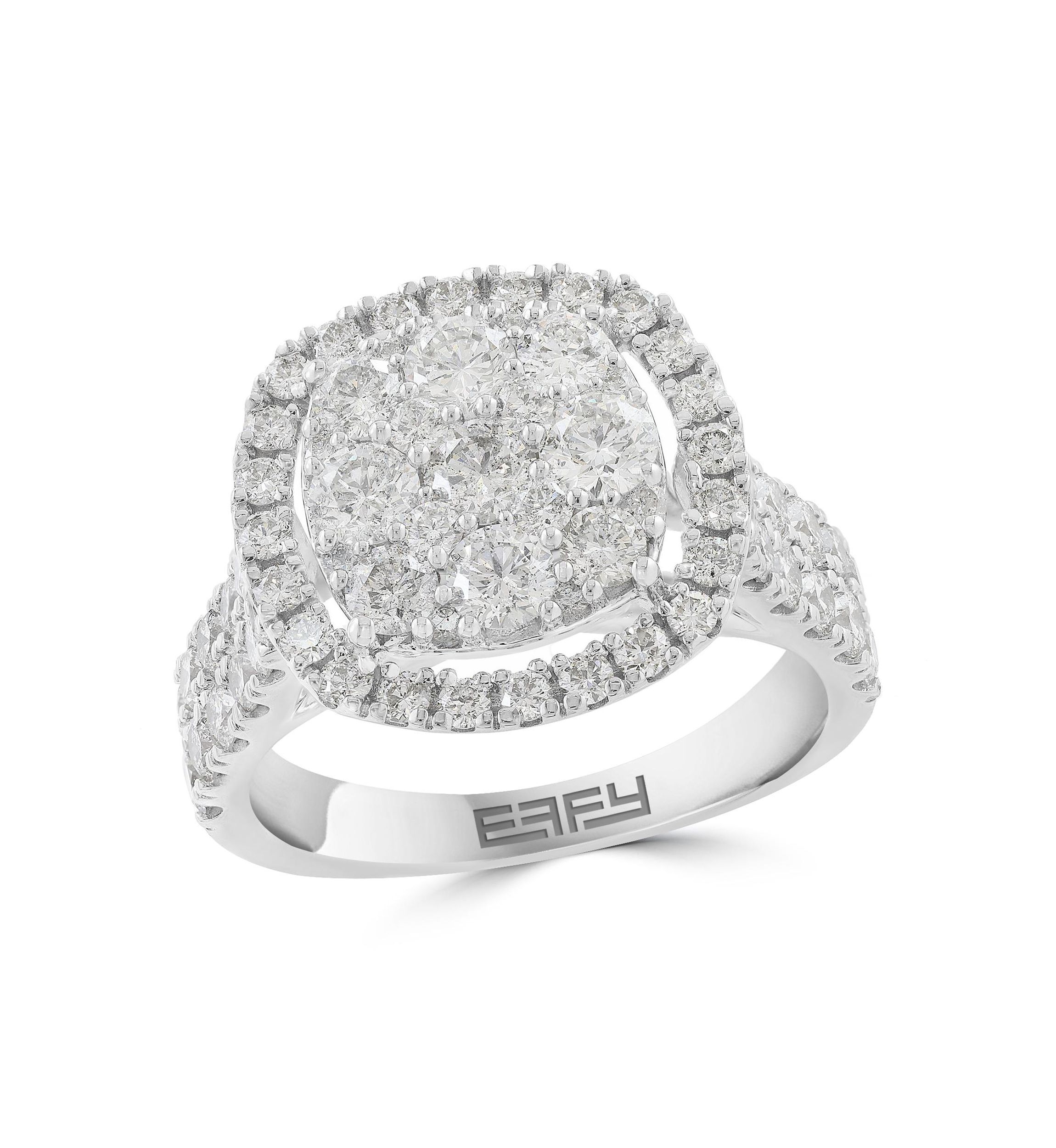 14K White Gold Diamond Ring 