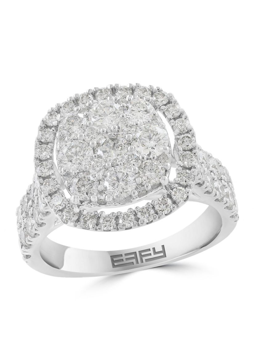 14K White Gold Diamond Ring 