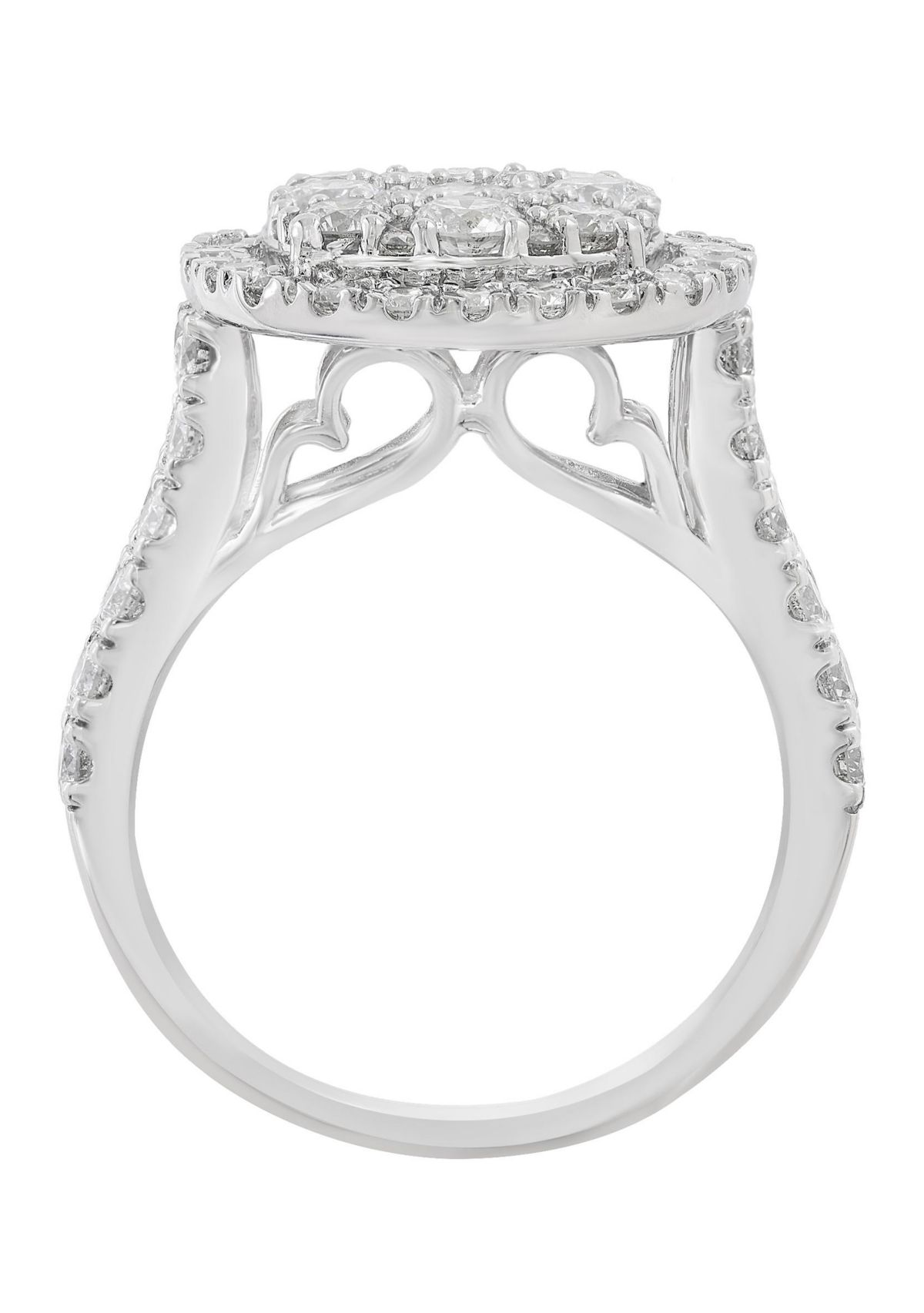 14K White Gold Diamond Ring 