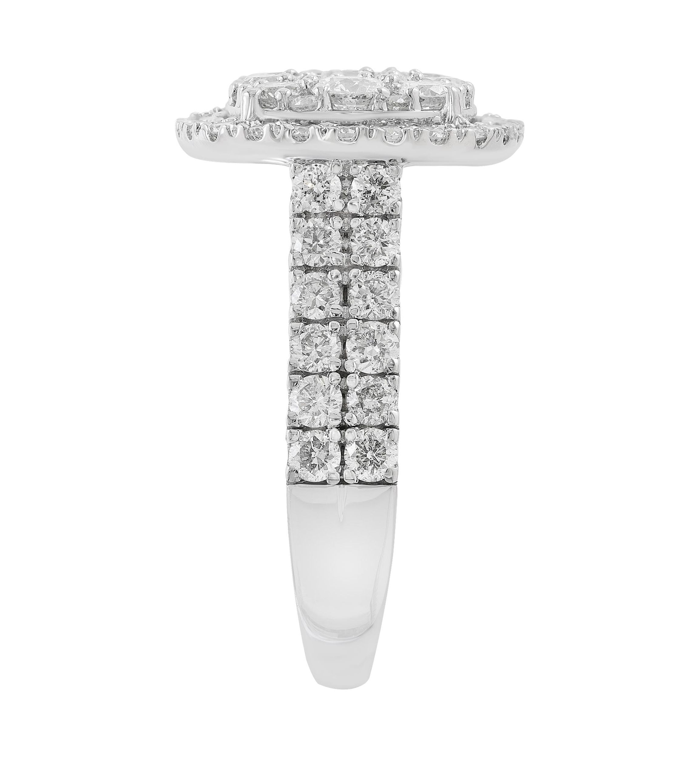 14K White Gold Diamond Ring 