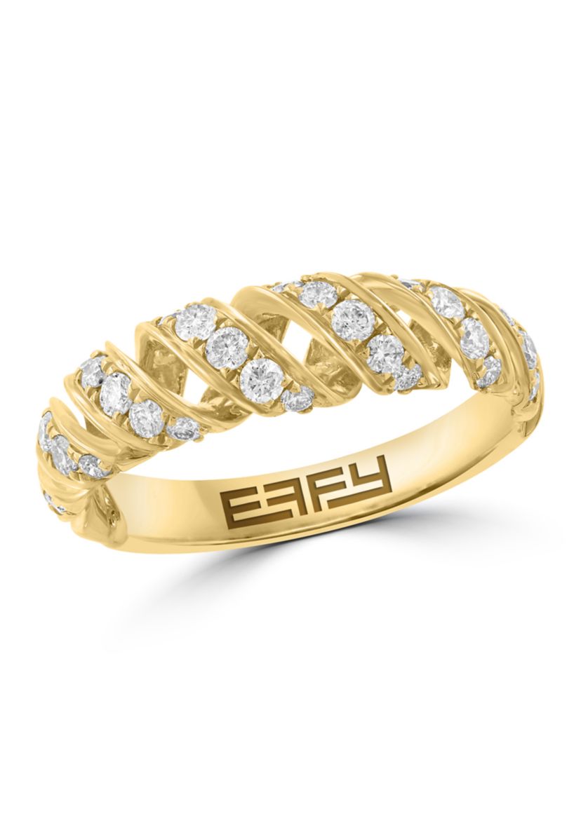 14K Yellow Gold Diamond Ring 