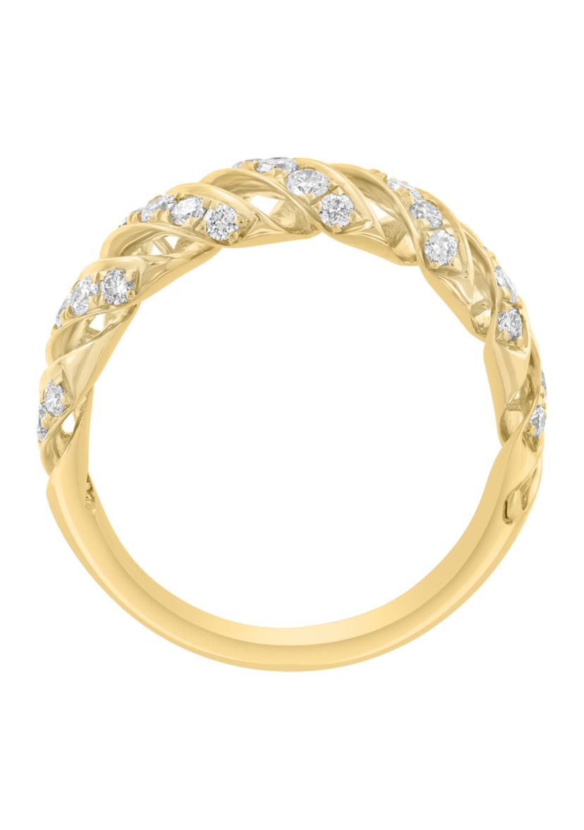 14K Yellow Gold Diamond Ring 