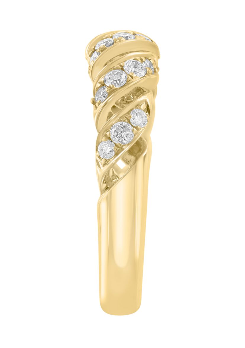 14K Yellow Gold Diamond Ring 