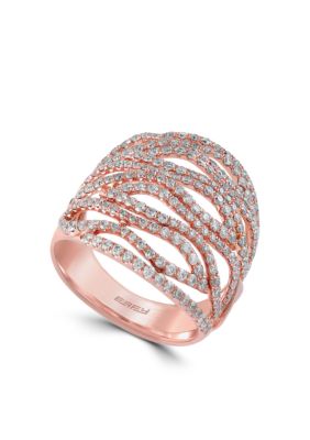 Effy 1.46 Ct. T.w. Diamond Statement Ring In 14K Rose Gold, 7 -  0607649548049