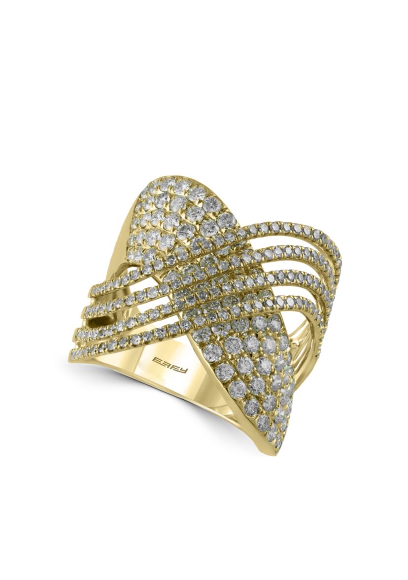2.13 ct. t.w. Diamond Statement Ring in 14k Yellow Gold