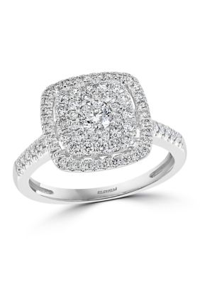 Effy 7/8 Ct. T.w. Diamond Cluster Ring In 14K White Gold -  0607649724160