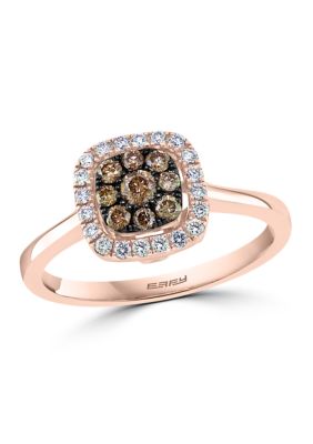 Effy 3/8 Ct. T.w. Diamond Ring In 14K Rose Gold, 7 -  0607649976705