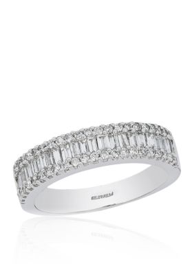 Effy 1/2 Ct. T.w. Baguette Diamond Ring In 14K White Gold, Gray, 7 -  0607649258054