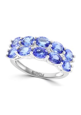 Effy 2.66 ct. t.w. Tanzanite Double Row Band Ring in Sterling Silver -  5400452WV0BA09ZZS