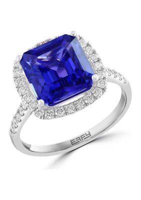Effy Diamond And Tanzanite Ring In 14K White Gold