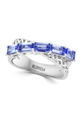 Effy 1.52 Ct. T.w. Tanzanite Ring In Sterling Silver, 7 -  0191120615523