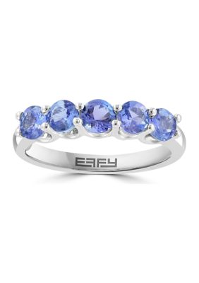 Effy 1 Ct. T.w. Tanzanite Band Ring In Sterlin Silver