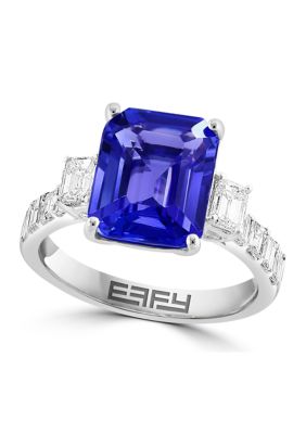 Effy 1 Ct. T.w. Tanzanite, 4.75 Ct. T.w. Diamond Ring In 14K White Gold -  0191120841762