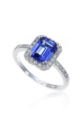 Effy® Tanzanite and Diamond Ring in 14K White Gold | belk