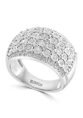Effy Sterling Silver Diamond Ring