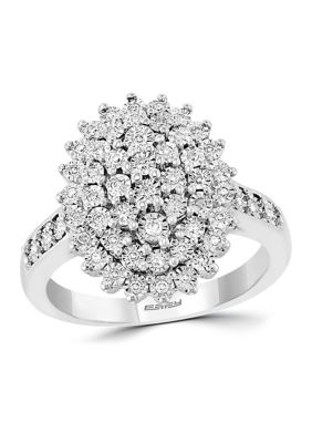 Effy 1/4 Ct. T.w. Diamond Miracle Set Ring In Sterling Silver, 7 -  0191120320748