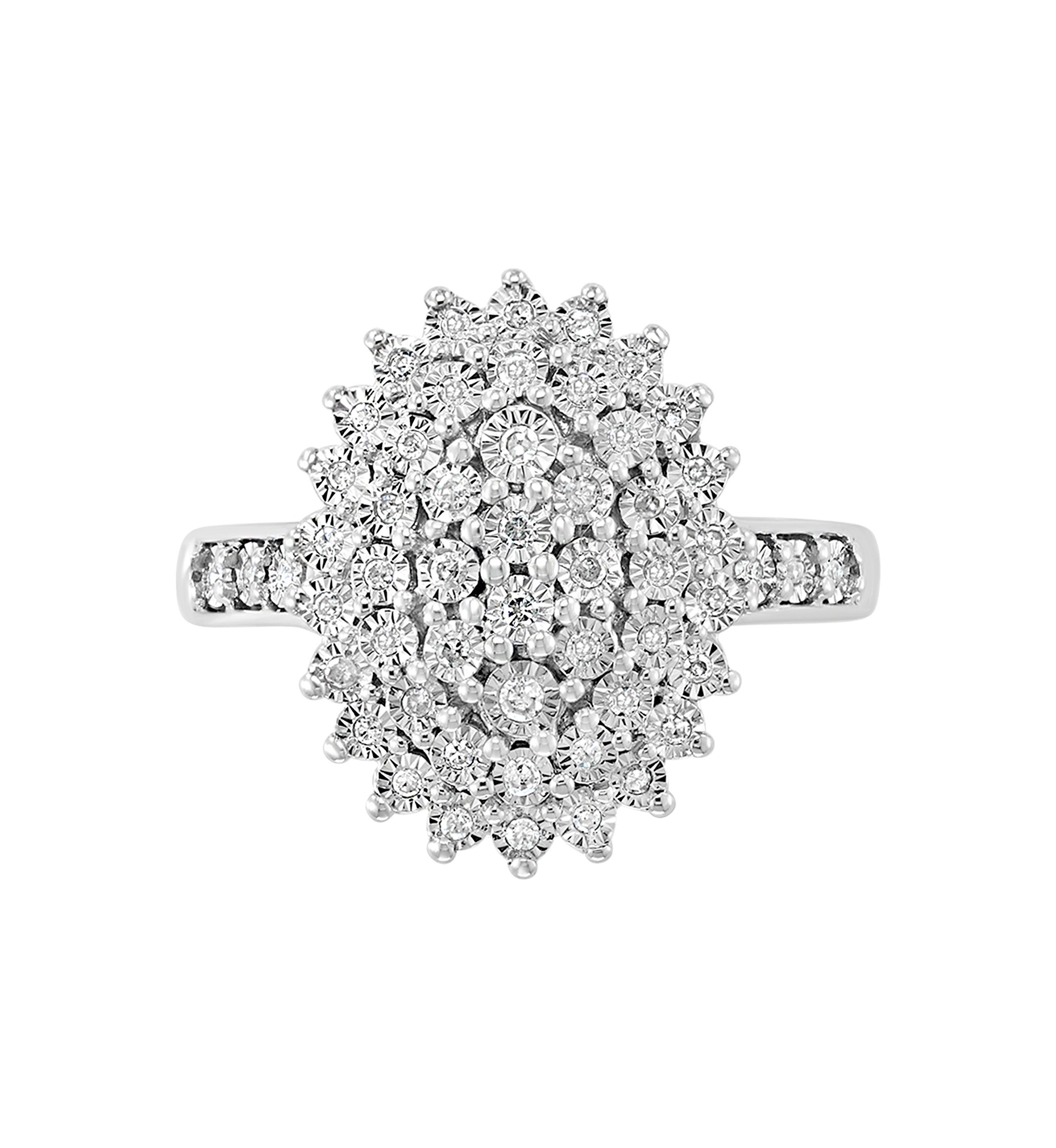 1/4 ct. t.w. Diamond Miracle Set Ring in Sterling Silver