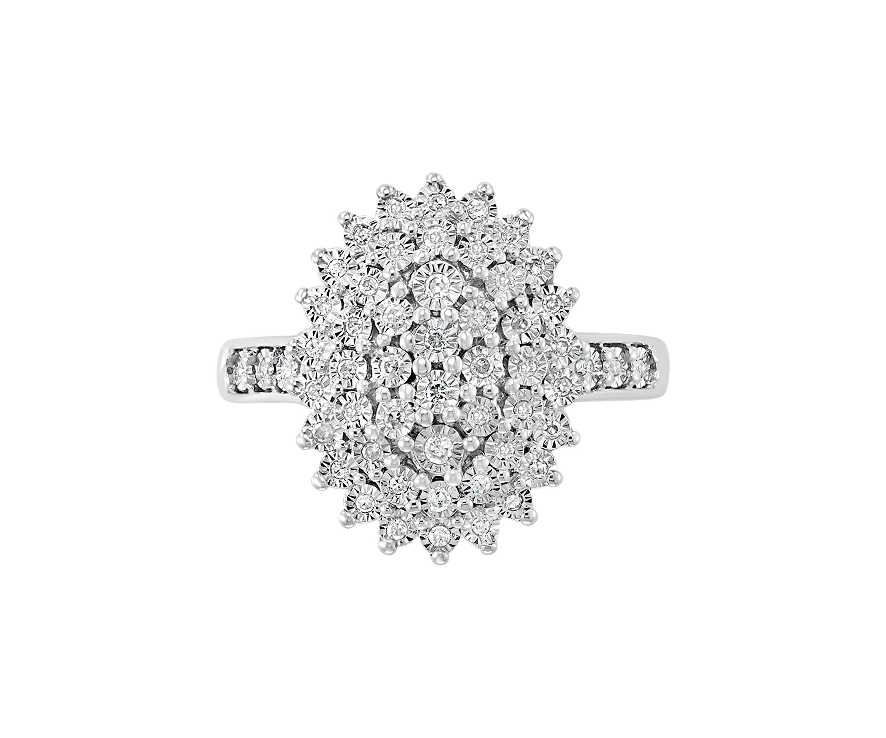 1/4 ct. t.w. Diamond Miracle Set Ring in Sterling Silver